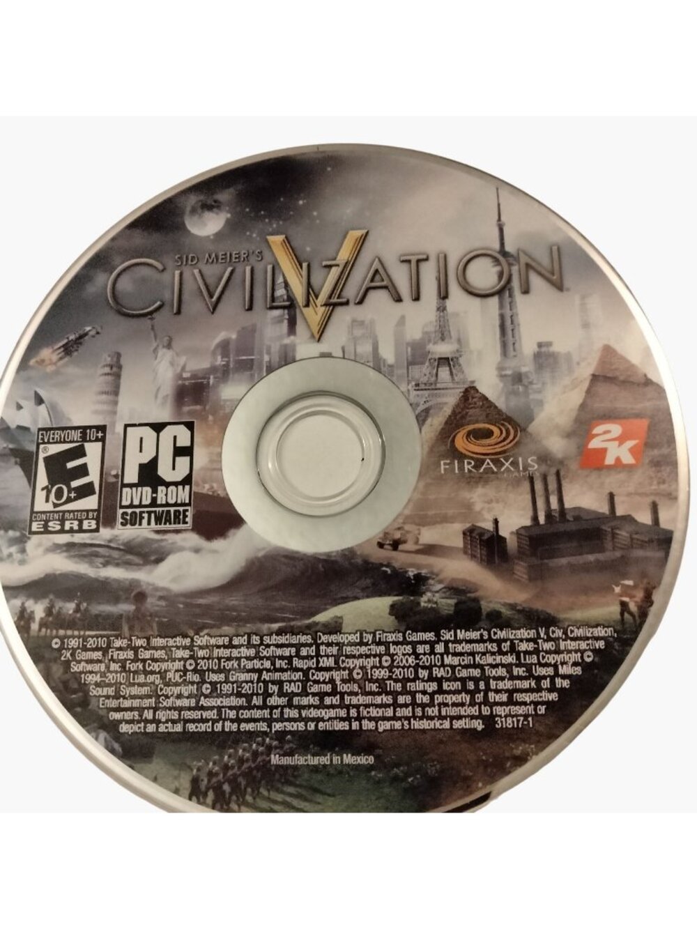 Sid Meiers Civilization V PC DVD Rom Game